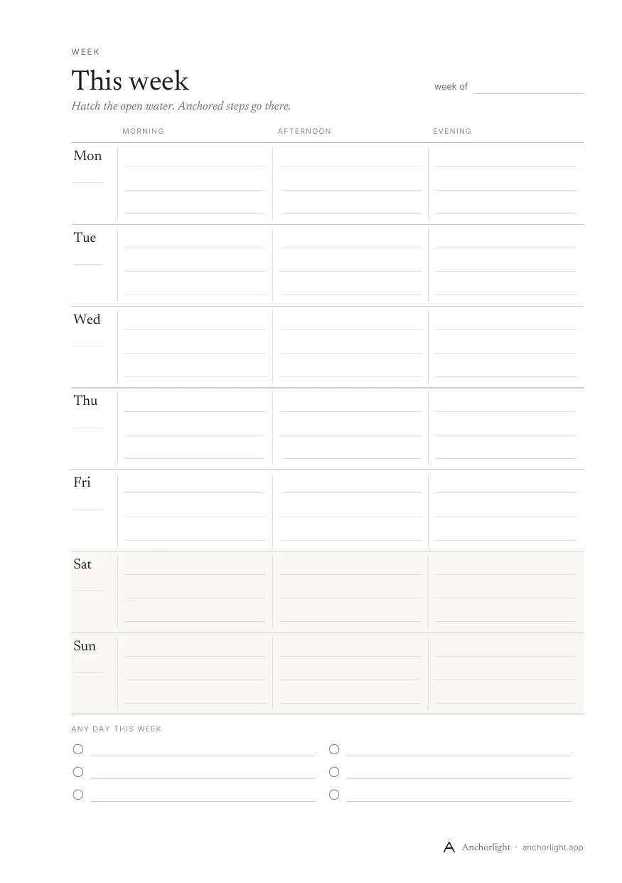 This week page